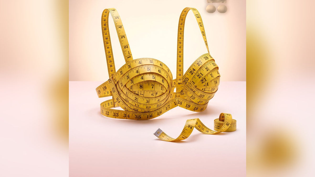 A bra tangled in a tape measure: about 8 in 10 women wear the wrong bra size