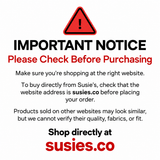 Important notice: shop directly at susies.co