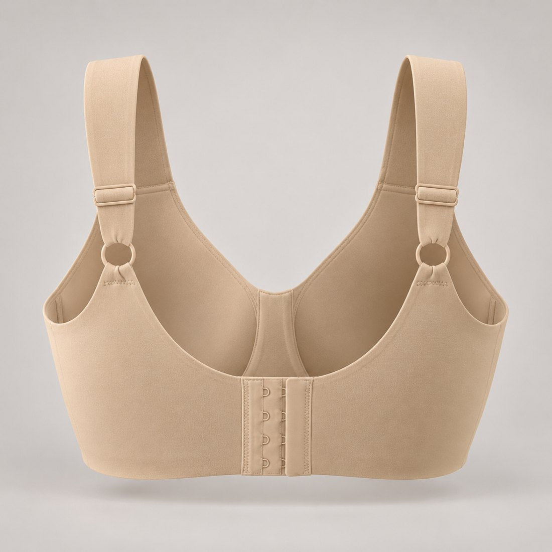 Back view with wide band and hook closure