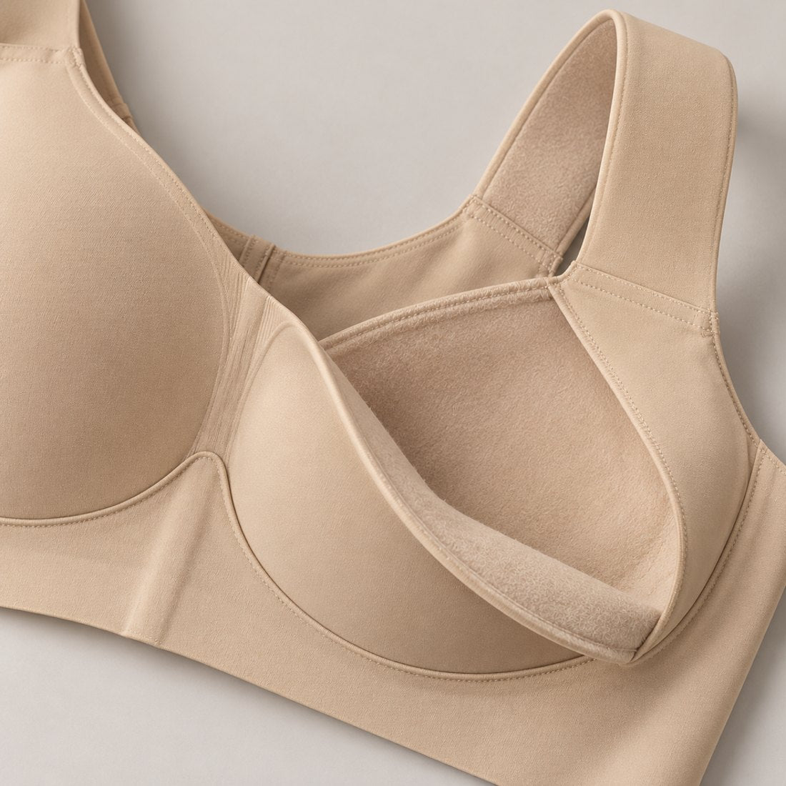 Soft inner lining and cushioned strap, no underwire
