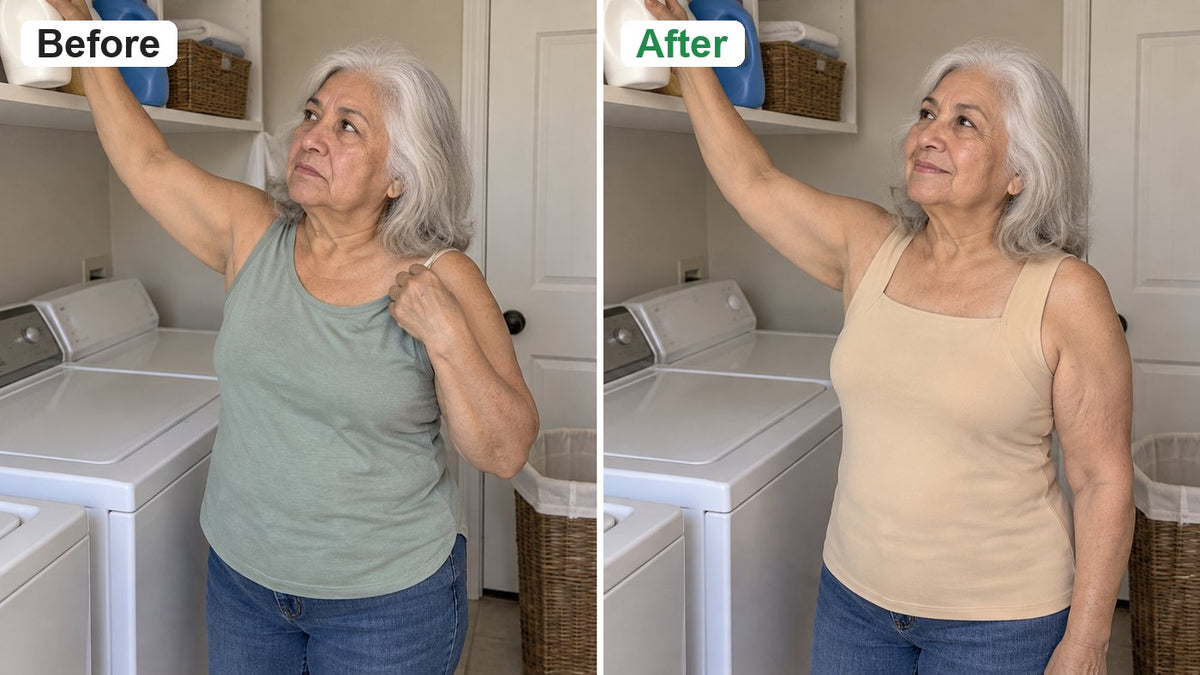 Carol, 71 · Size L before and after